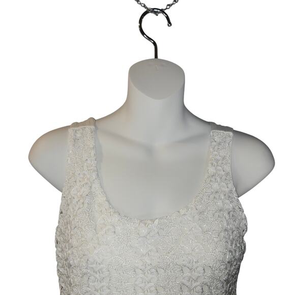 Gilli Dress Womens Small White Mini Dress Lace Overlay Stretch Flowy Cottagecore - Picture 3 of 13